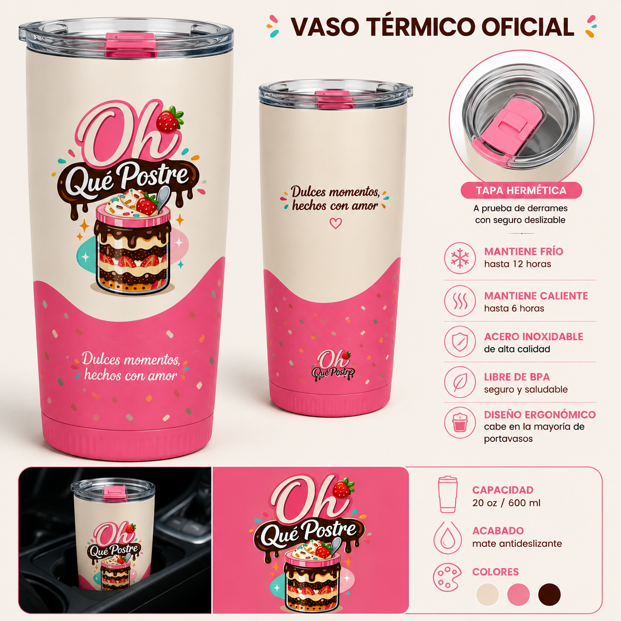 Vaso térmico Oh Qué Postre